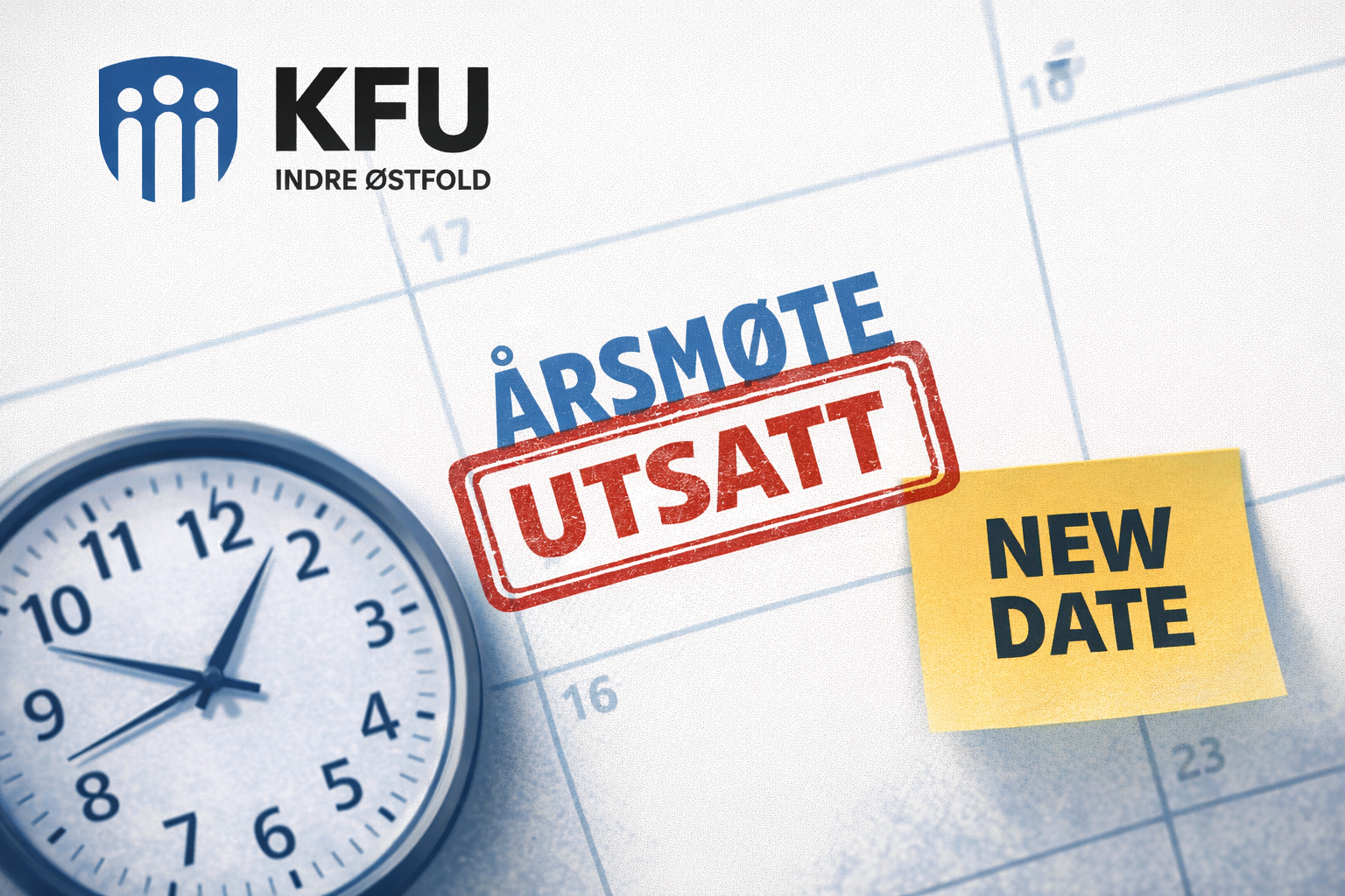 Årsmøte i Kommunens Foreldre Utvalg Indre Østfold - KFU IØ er utsatt