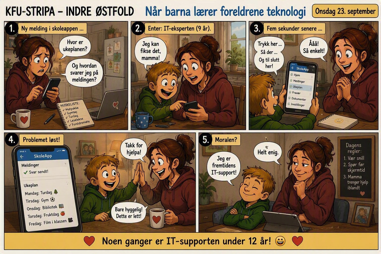Når barna lærer foreldrene teknologi