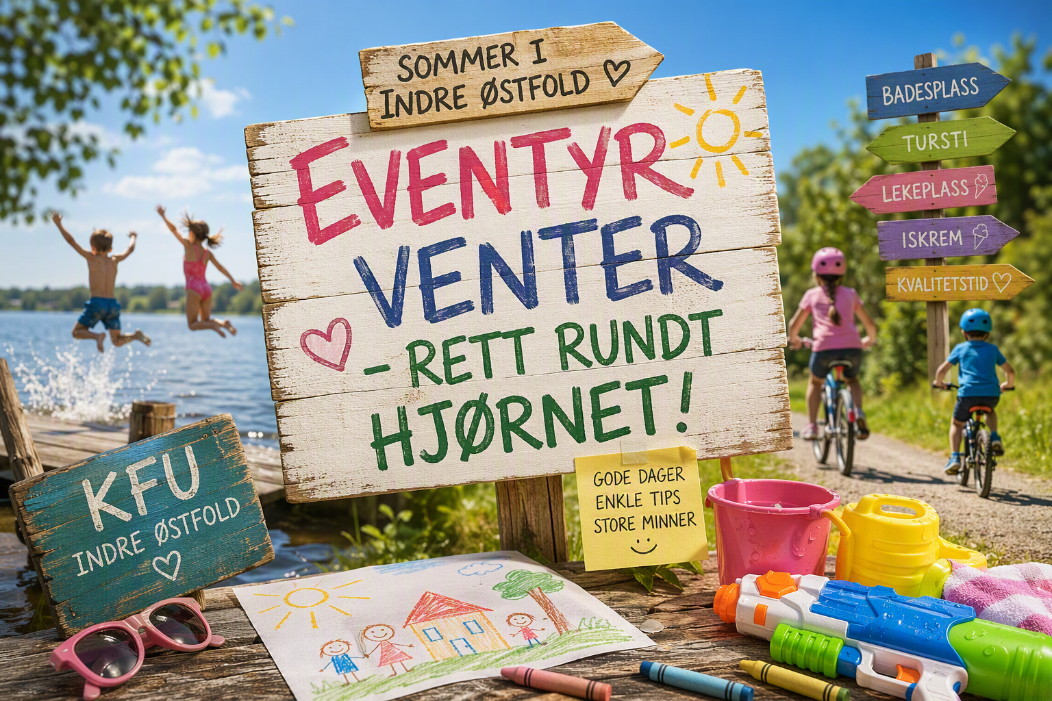 Sommerferie i Indre Østfold – eller hvordan overleve seks uker med barn uten å flytte inn i kjøleskapet